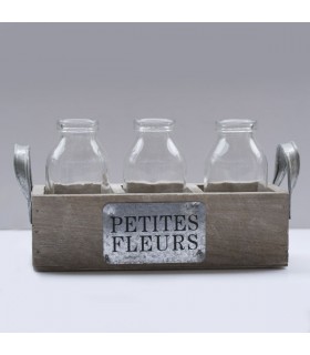 Trio vases petites fleurs