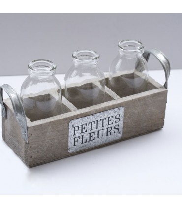 Trio vases petites fleurs