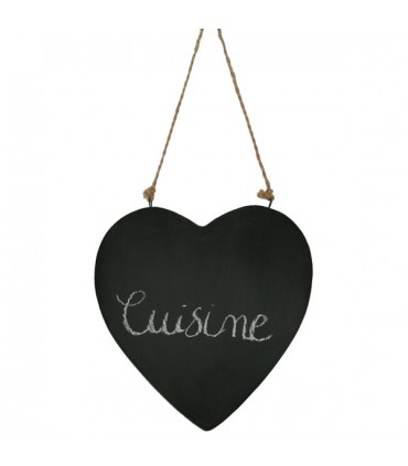 Plaque de Porte Cœur Noir