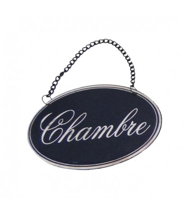 Plaque de Porte Émaillée Maison Chambre