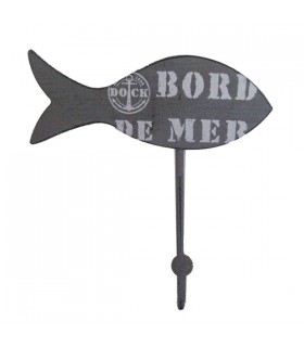 Patère métal poisson Bord de Mer