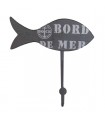 Patère métal poisson bord de mer