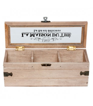 Boîte à thé compartimenté La Maison du Thé compartiments intérieur