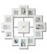 Horloge porte-photos blanche