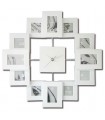 Horloge porte-photos blanche