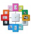 Horloge porte-photos multicolore