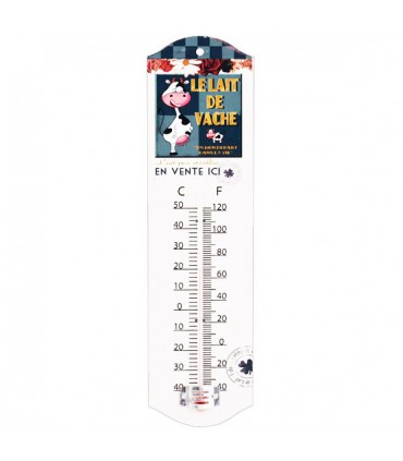 Thermomètre métal lait de vache