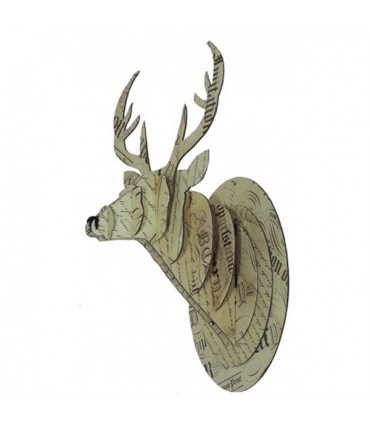 Trophée Cerf Naturel Calligraphie