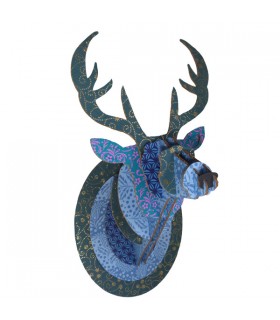 Trophée Cerf Bleu Pailleté