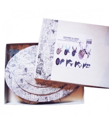 Trophée Cerf Carte Ancienne