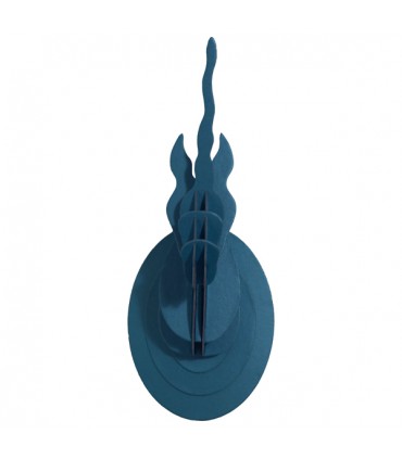 Mini Trophée en Carton Licorne Vert Sapin